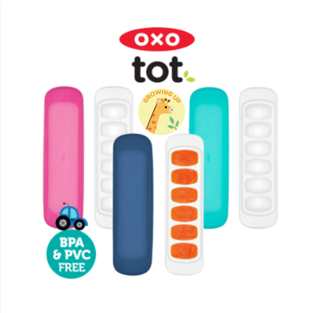 [Oxo Tot] Baby Food Freezer Tray With Silicone Lid 1pc Growing Up
